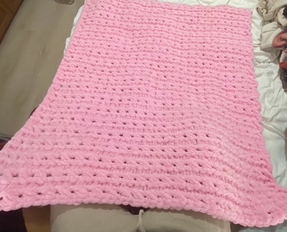 Pembe puffy Çocuk Battaniyesi - Görsel 4