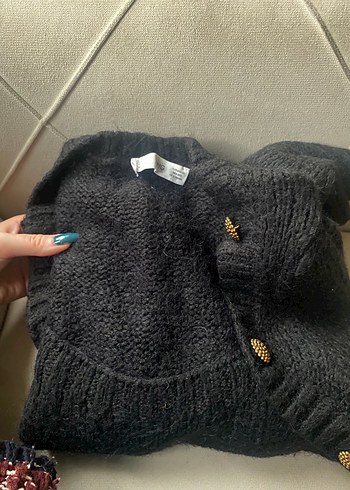 Mango düğme detaylı kazak - Görsel 9