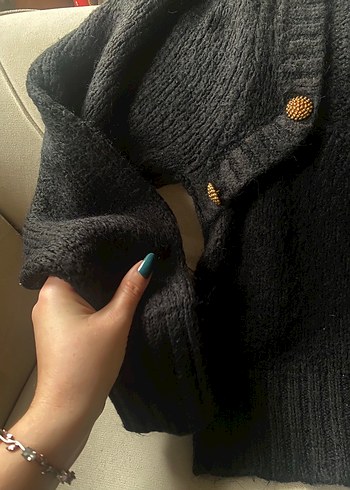 Mango düğme detaylı kazak - Görsel 6