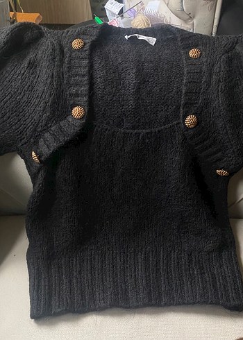 Mango düğme detaylı kazak - Görsel 7