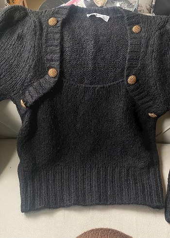 Mango düğme detaylı kazak - Görsel 5