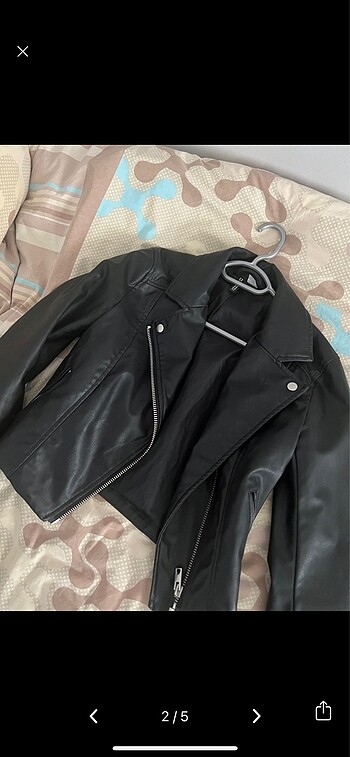 H&M Siyah deri ceket