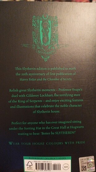  Beden harry potter sırlar odası slytherin versiyonu