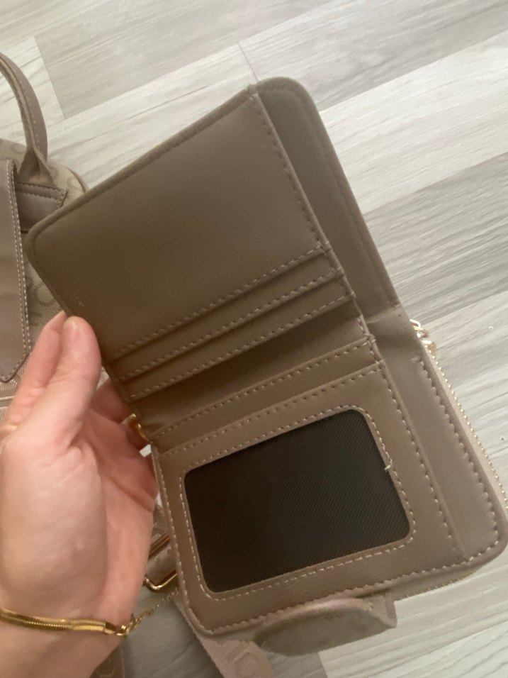 Kadın Kahverengi Deri Sırt Çantası ve Cüzdan Seti - Görsel 5