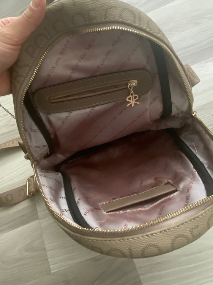 Kadın Kahverengi Deri Sırt Çantası ve Cüzdan Seti - Görsel 2