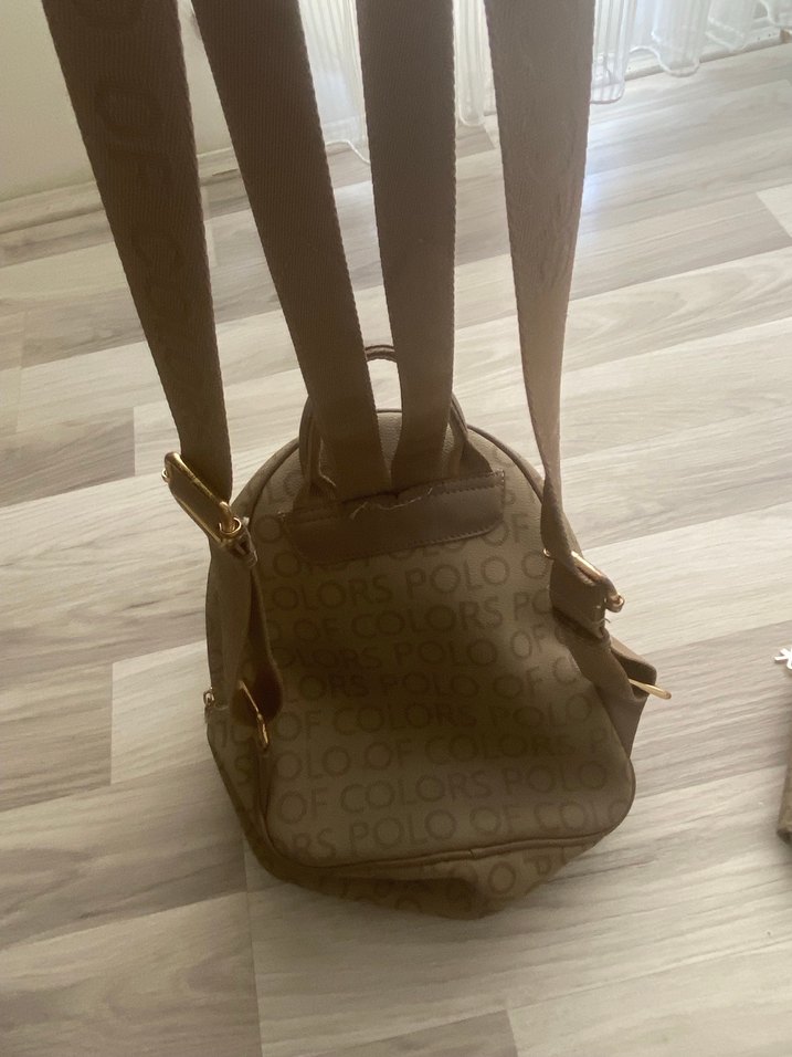 Kadın Kahverengi Deri Sırt Çantası ve Cüzdan Seti - Görsel 3