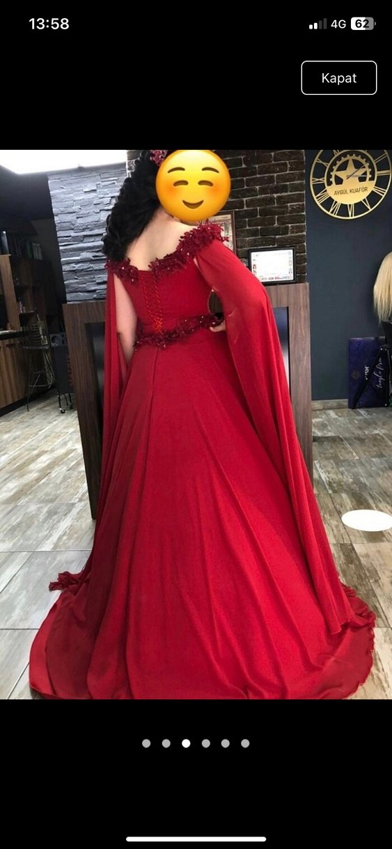 Bordo Uzun Drapeli Straplez Abiye Elbise kınaşık nişanlık - Görsel 3