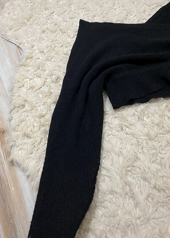 siyah ön arka v yaka kazak - Görsel 5