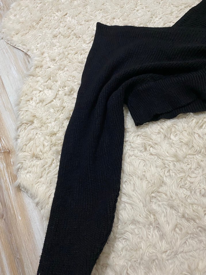 siyah ön arka v yaka kazak - Görsel 5