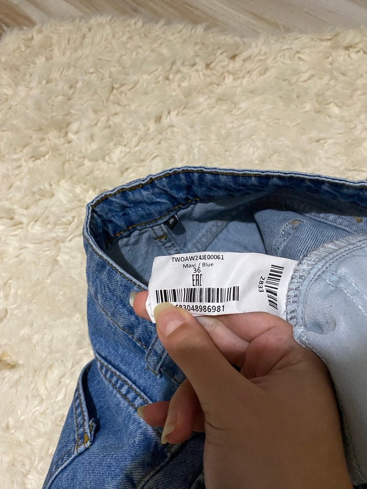 mom jeans kot pantolon - Görsel 3