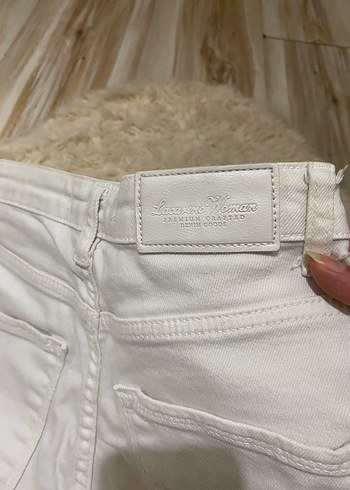 Beyaz Kot Pantolon jeans - Görsel 5