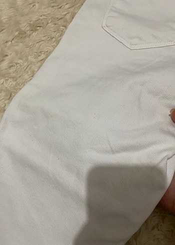Beyaz Kot Pantolon jeans - Görsel 6