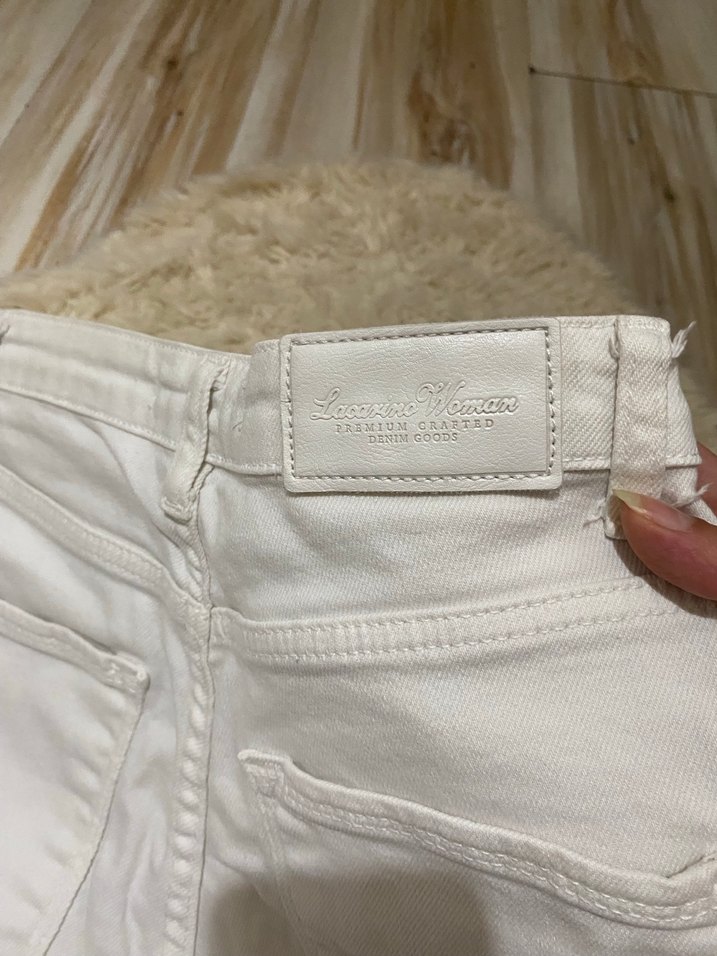 Beyaz Kot Pantolon jeans - Görsel 5