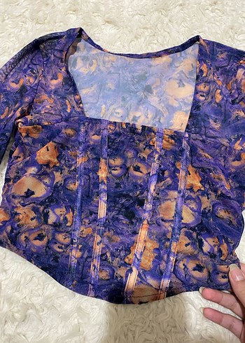 crop tül üst - Görsel 3