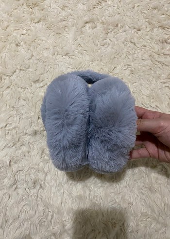 Gri Peluş Kulaklık - Görsel 3