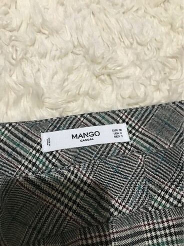 Mango mango ekose desen kumaş pantolon