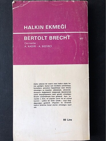 Bertolt Brecht, Halkın Ekmeği
