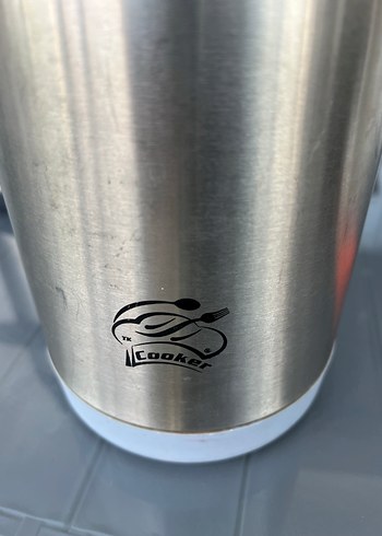 Gri Renkli Paslanmaz Çelik Termos Çay su - Görsel 3