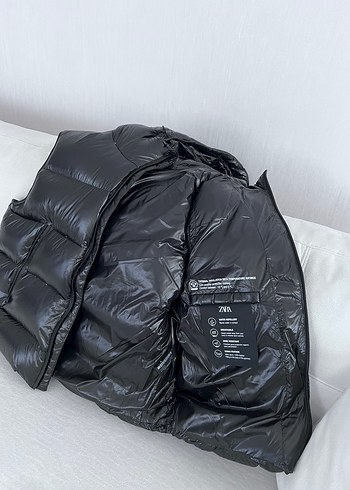 Zara sıfır etiketli kuş tüyü yelek - Görsel 14