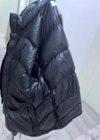 Orjinal sıfır etiketli kaz tüyü zara mont - Görsel 12