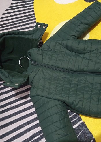 HelloBaby Erkek Çocuk Kapüşonlu Yeşil Mont