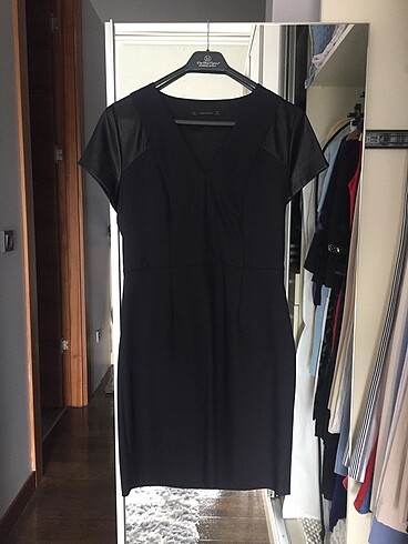 Zara lacivert elbise
