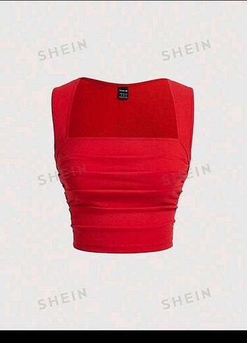 Sheinside Shein kare yaka üst