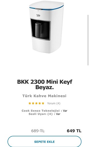 Beko BKK 2300 türk kahvesi makinası