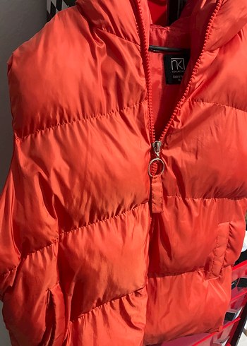 Kırmızı Fermuarlı Kadın Şişme Yelek - Görsel 2