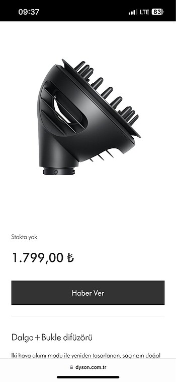 Dyson dalga bukle difüzörü
