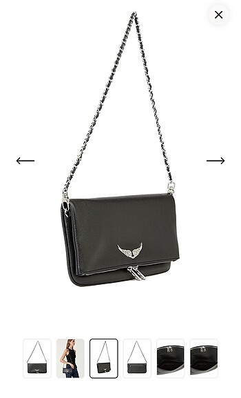 Zadig & Voltaire Zadig&Voltaire rock siyah deri çanta