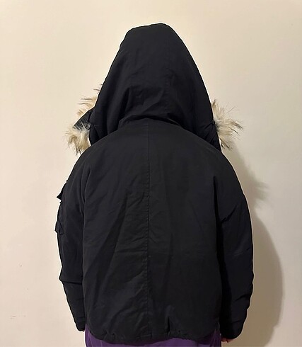s Beden Bershka yün kapüşonlu mont