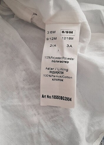 9-12 Ay Beden GB store kız çocuk elbise