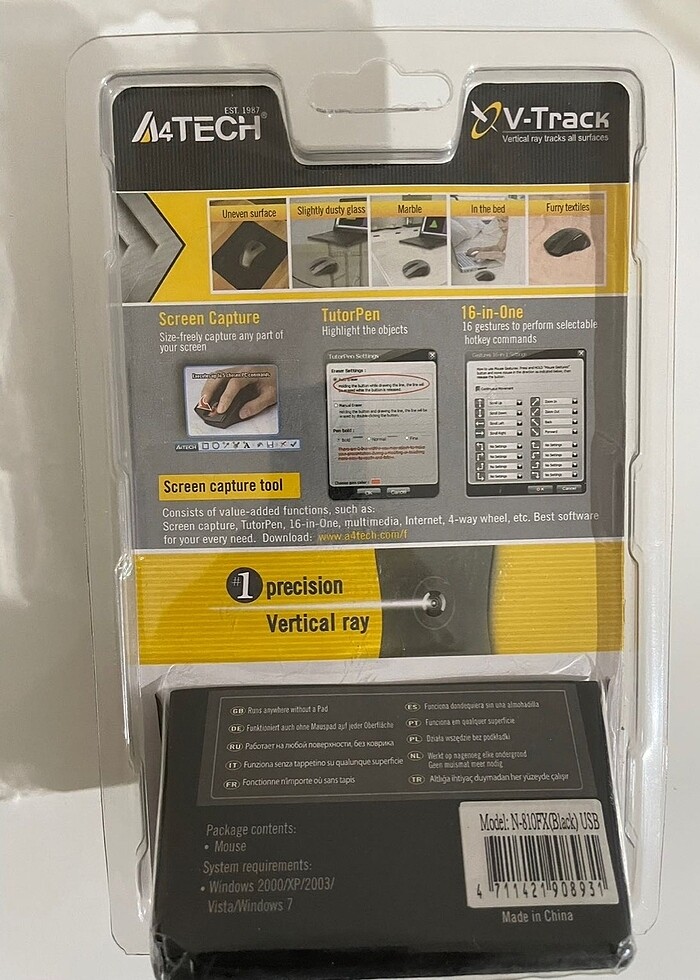 A4 Tech N-810FX V-Track Kablolu Mouse - Görsel 2