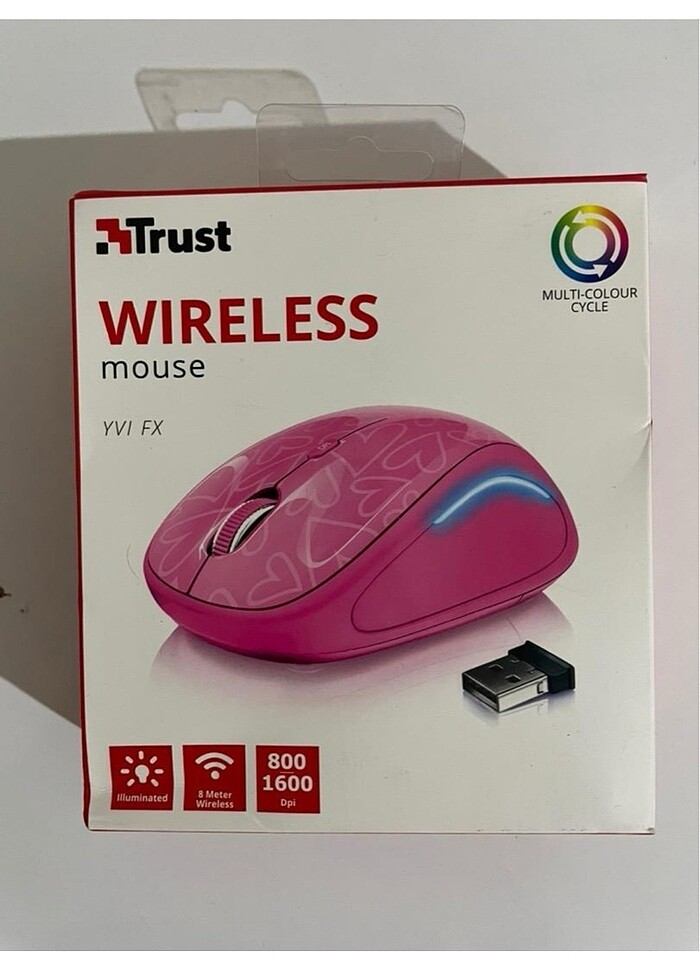 Trust22336 Yvi Kablosuz Mouse - Pembe - Görsel 2