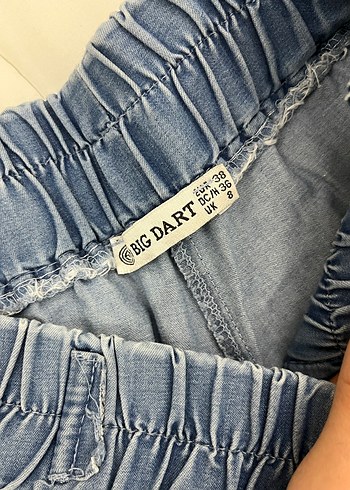 Diğer Kadın Mavi Midi Boy Geniş Paça Kot Pantolon
