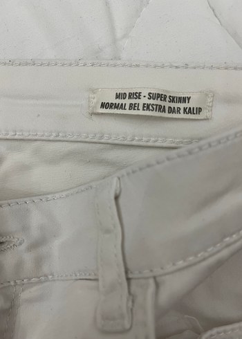 universal Beden Beyaz Kadın Regular Fit Keten Pantolon