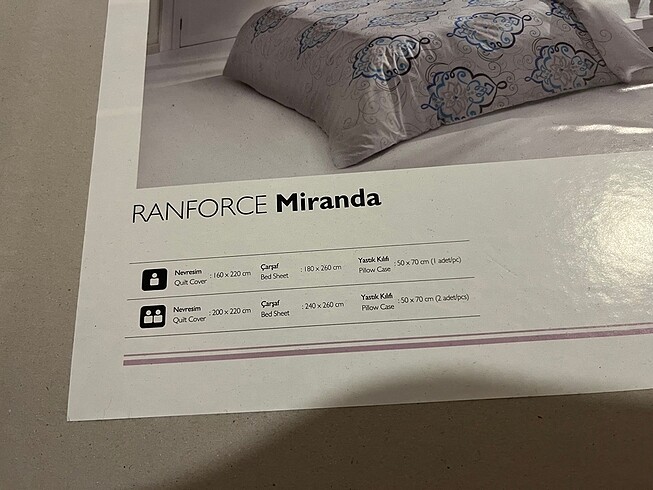 Taç Taç Ranforce Miranda Çift Kişilik Nevresim Takımı