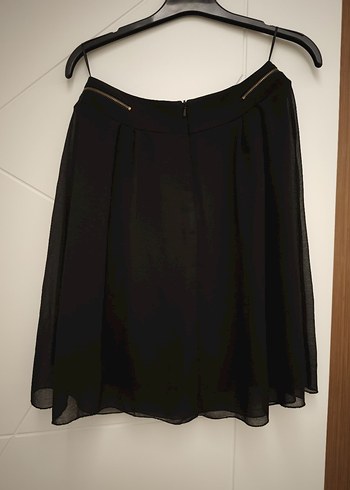 adil ışık şifon siyah etek - Görsel 2