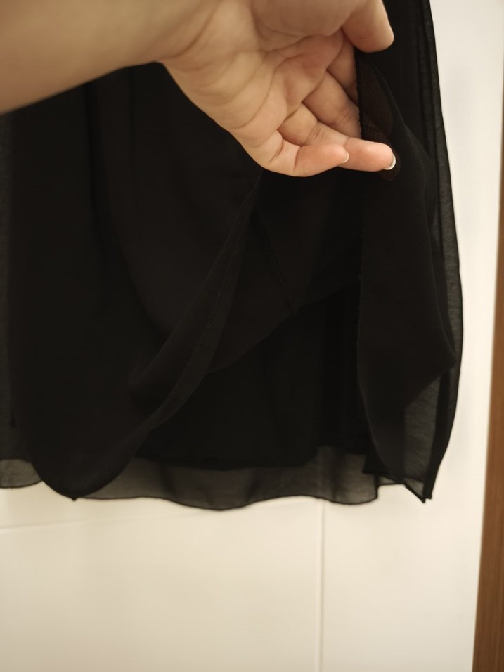 adil ışık şifon siyah etek - Görsel 3