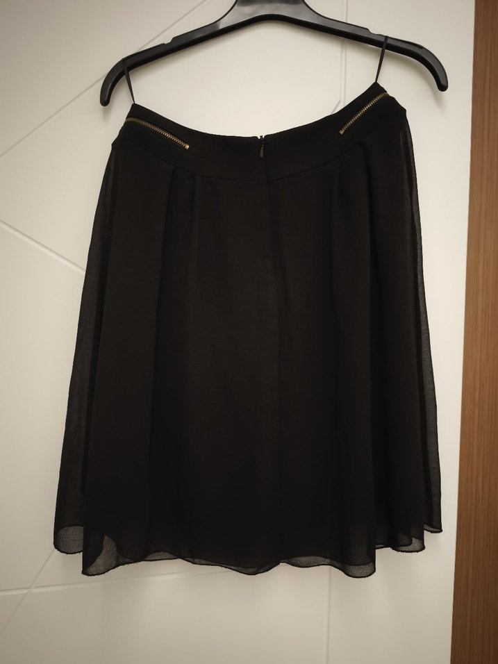 adil ışık şifon siyah etek - Görsel 2