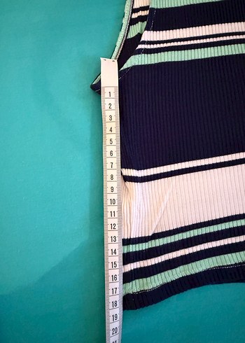 l Beden çeşitli Renk Çizgili Örgü Kolsuz Mini Crop Top