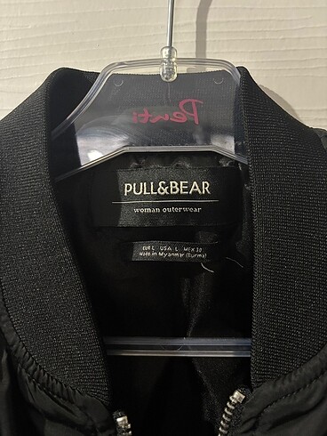 l Beden Pull&Bear siyah bomber ceket