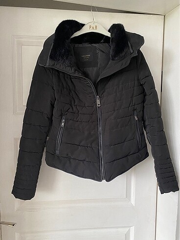 Zara basic kürklü mont