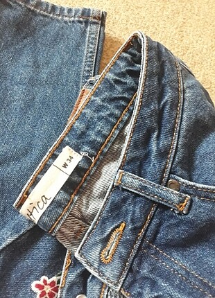 34 Beden mavi Renk Mom jean