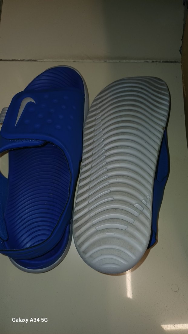 NİKE Mavi Cırtlı SANDALET - Görsel 5