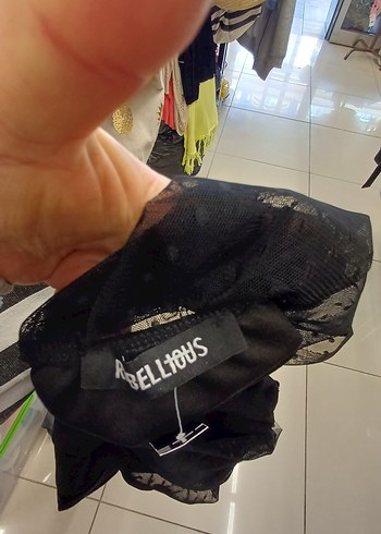 Dantel Detaylı Siyah Gotik Kadın BODY - Görsel 7