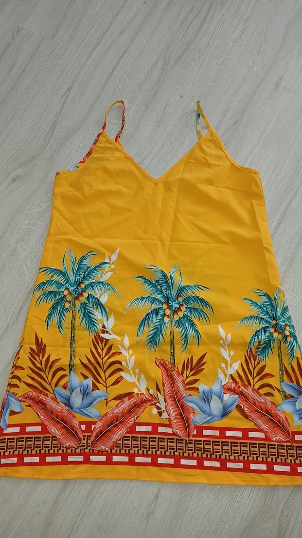 SHEİN sarı Bohem Mini Elbise - Görsel 2