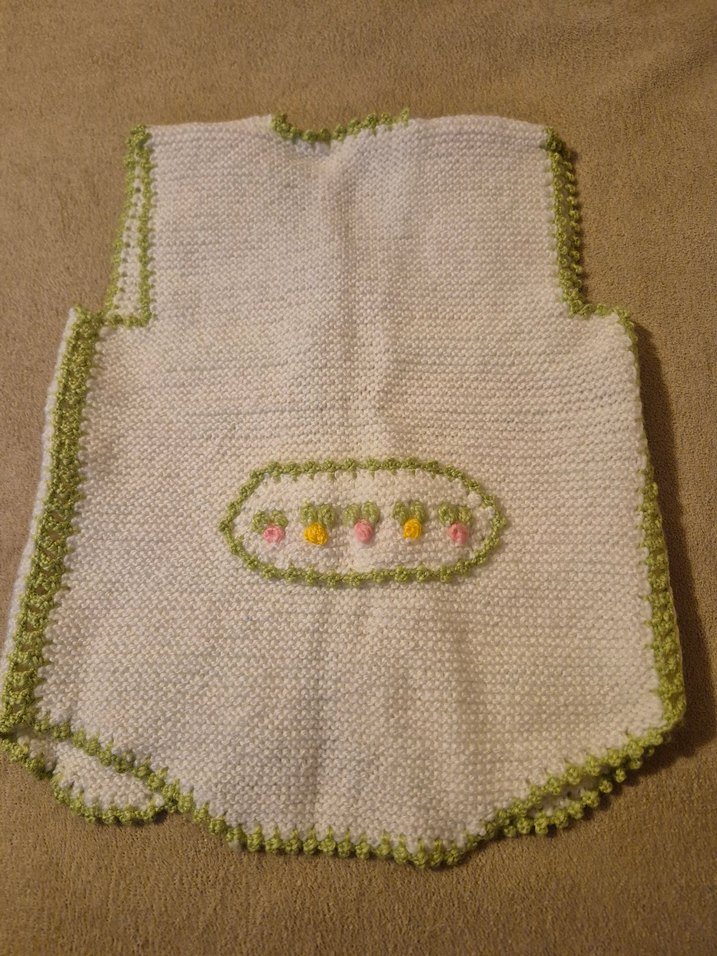 Kız Çocuk Nakışlı Örme Kolsuz Yelek - Görsel 3