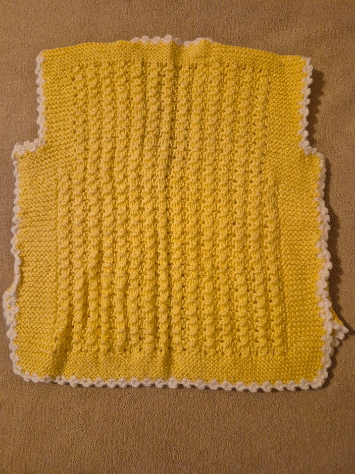 Kız Çocuk Sarı Örgü Yelek - Görsel 2